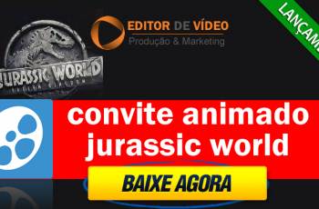 Convite animado Jurassic Park